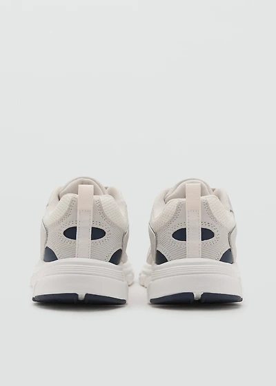 Two-tone lace-up sneakers