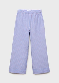 Striped cotton trousers