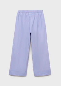 Striped cotton trousers