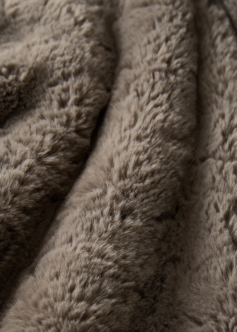 Large faux-fur textured blanket