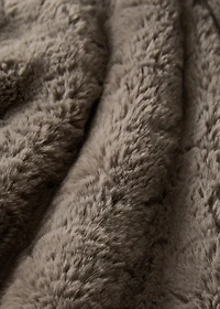 Large faux-fur textured blanket