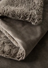 Large faux-fur textured blanket