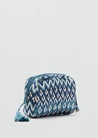 Toiletry bag with ethnic print