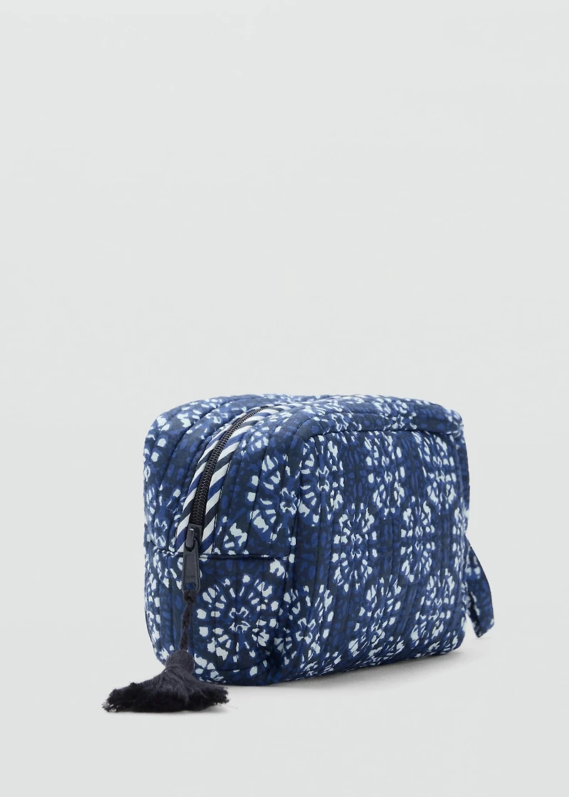 Toiletry bag with ethnic print