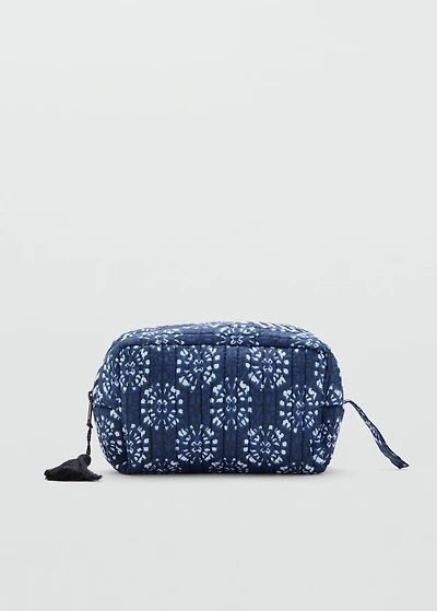 Toiletry bag with ethnic print