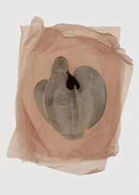 Low organic stoneware vase