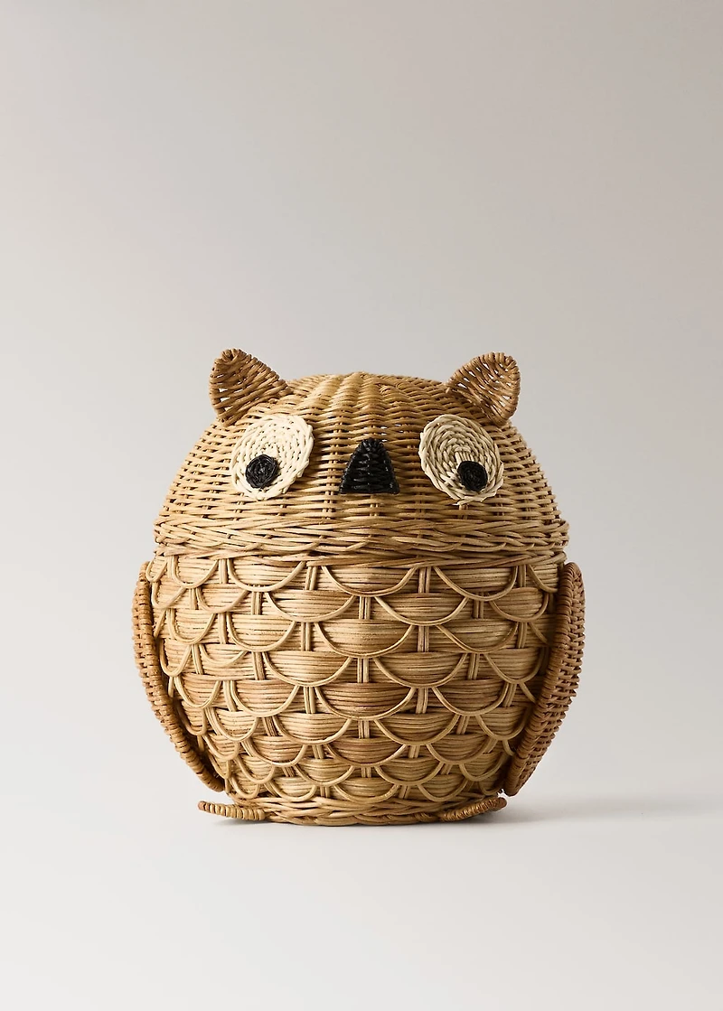 Rattan owl children’s basket