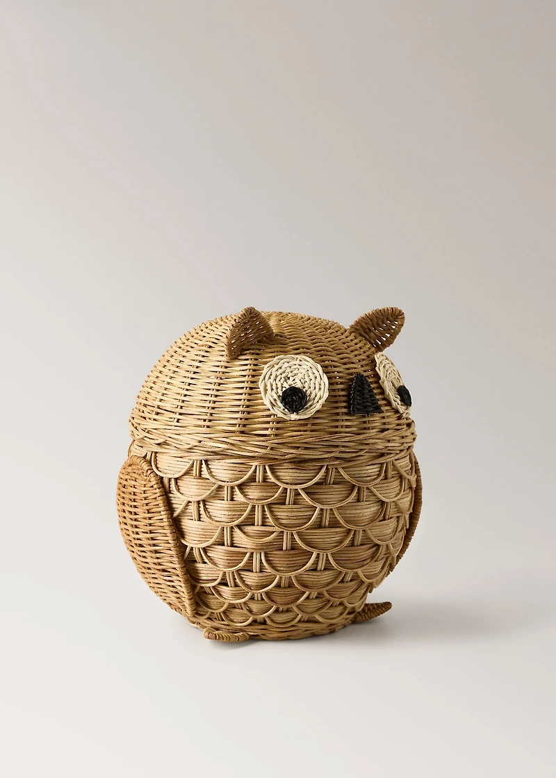 Rattan owl children’s basket