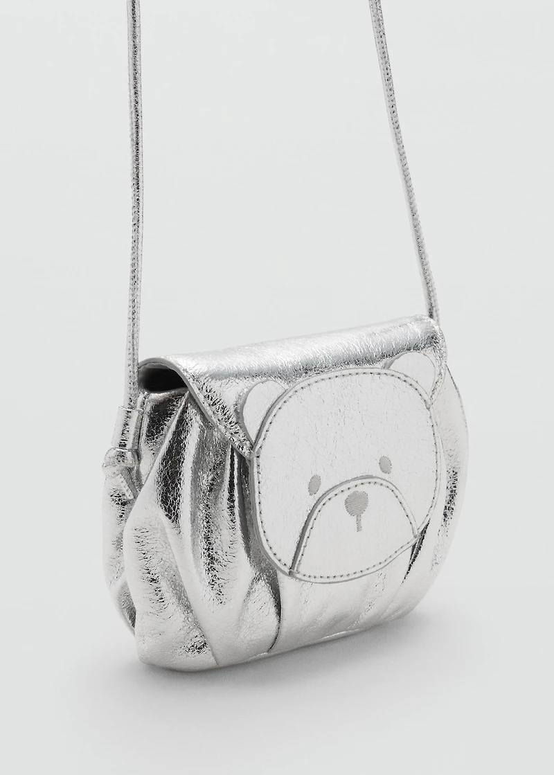 Metallic teddy bear bag