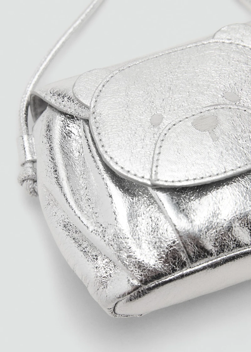 Metallic teddy bear bag