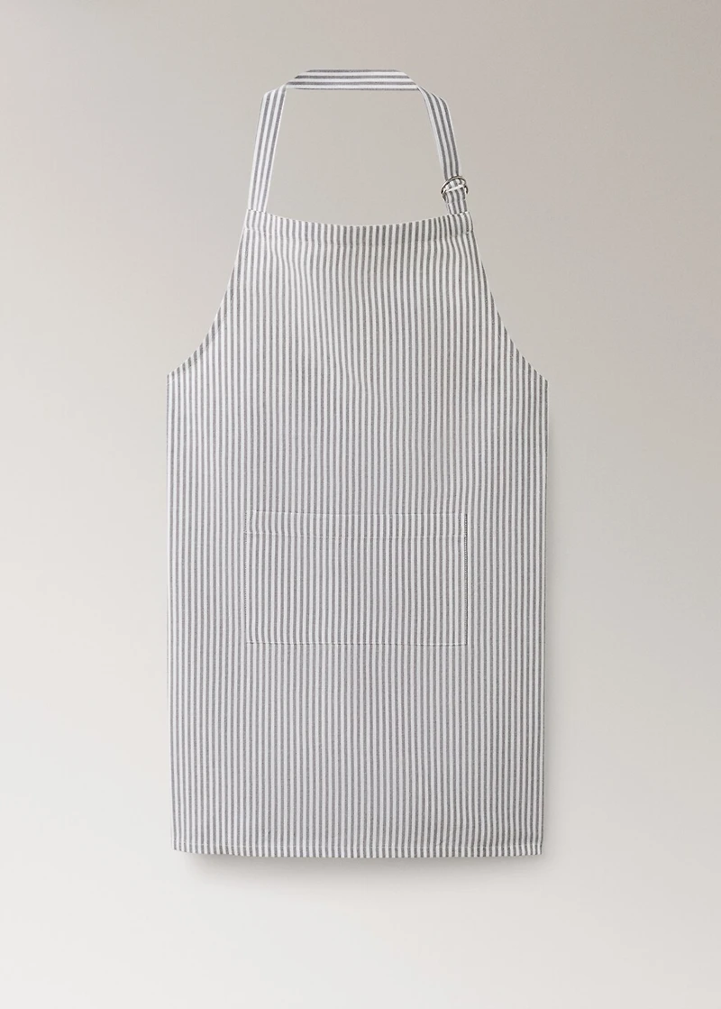 Cotton striped apron