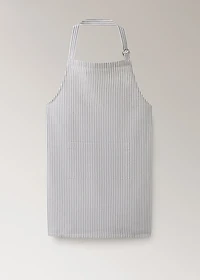 Cotton striped apron