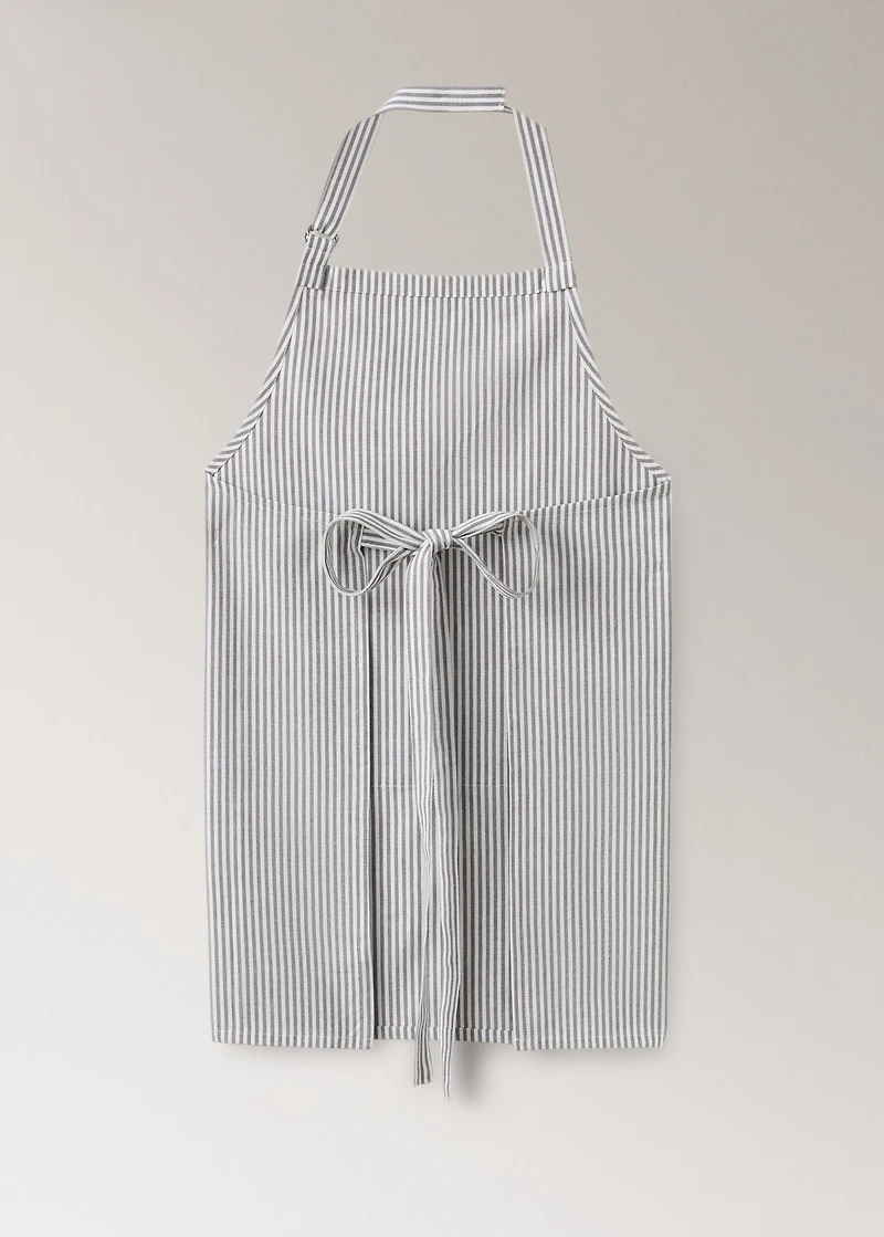 Cotton striped apron