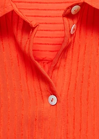 Oversized crinkled-effect shirt