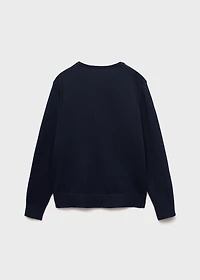 V-neck cotton sweater
