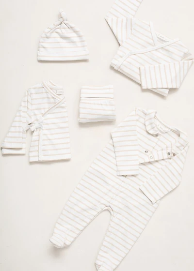 Striped cotton bodysuit