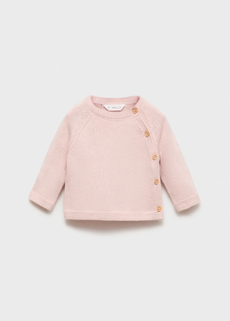Buttons detail knit sweater