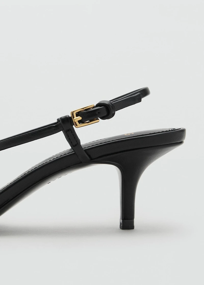 Heeled sandal with hoop detail