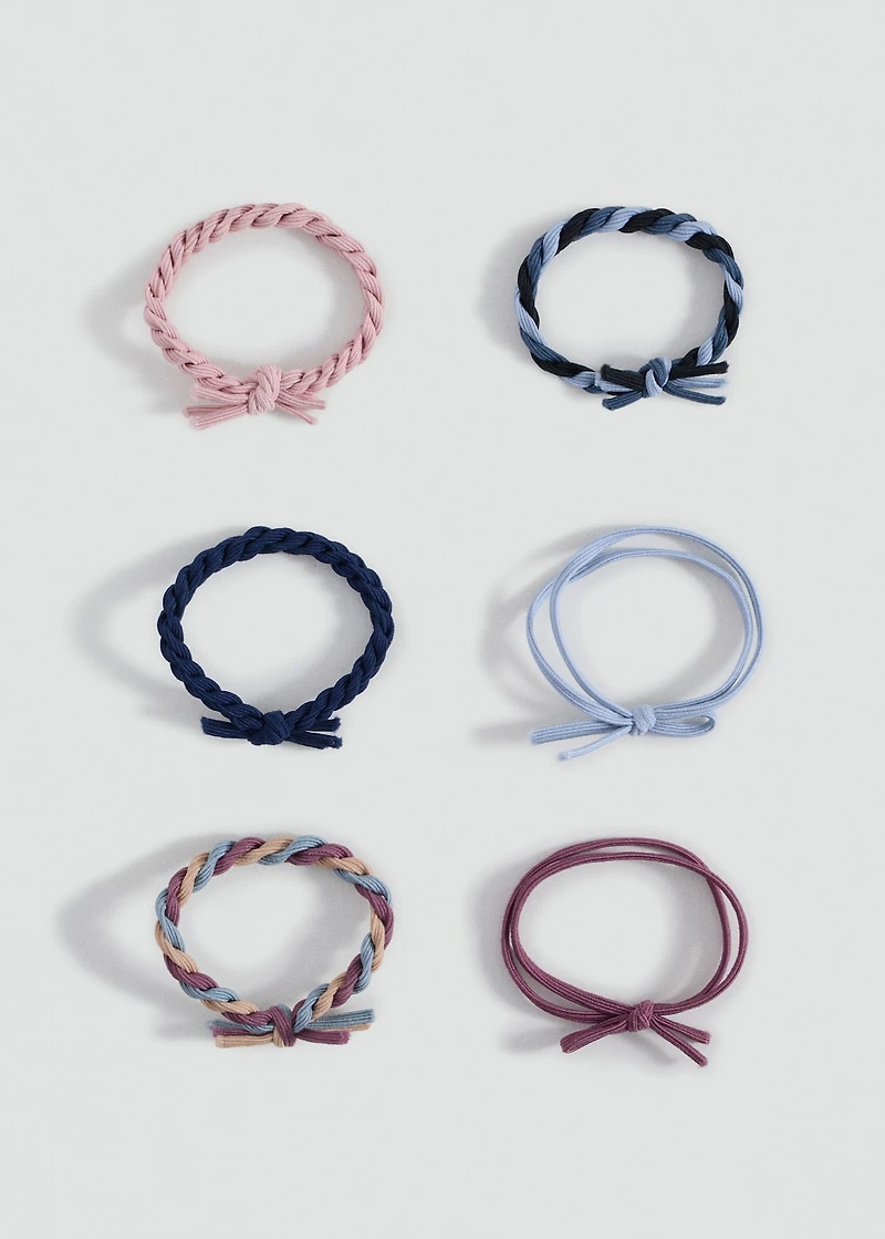 Pack 6 hair ties