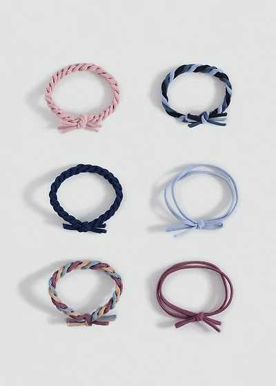 Pack 6 hair ties