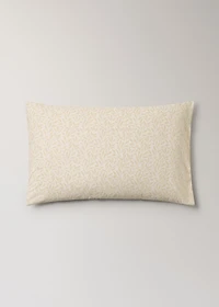 Two percale cotton pillowcases with leaf print 50x75 cm