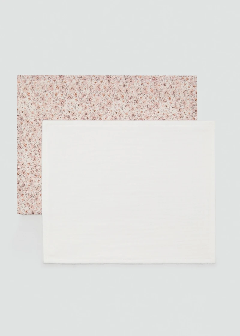 Pack of 2 printed cotton shawls