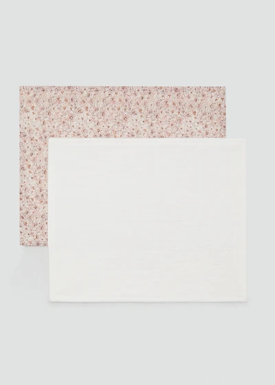 Pack of 2 printed cotton shawls