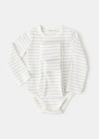 Cotton striped baby bodysuit
