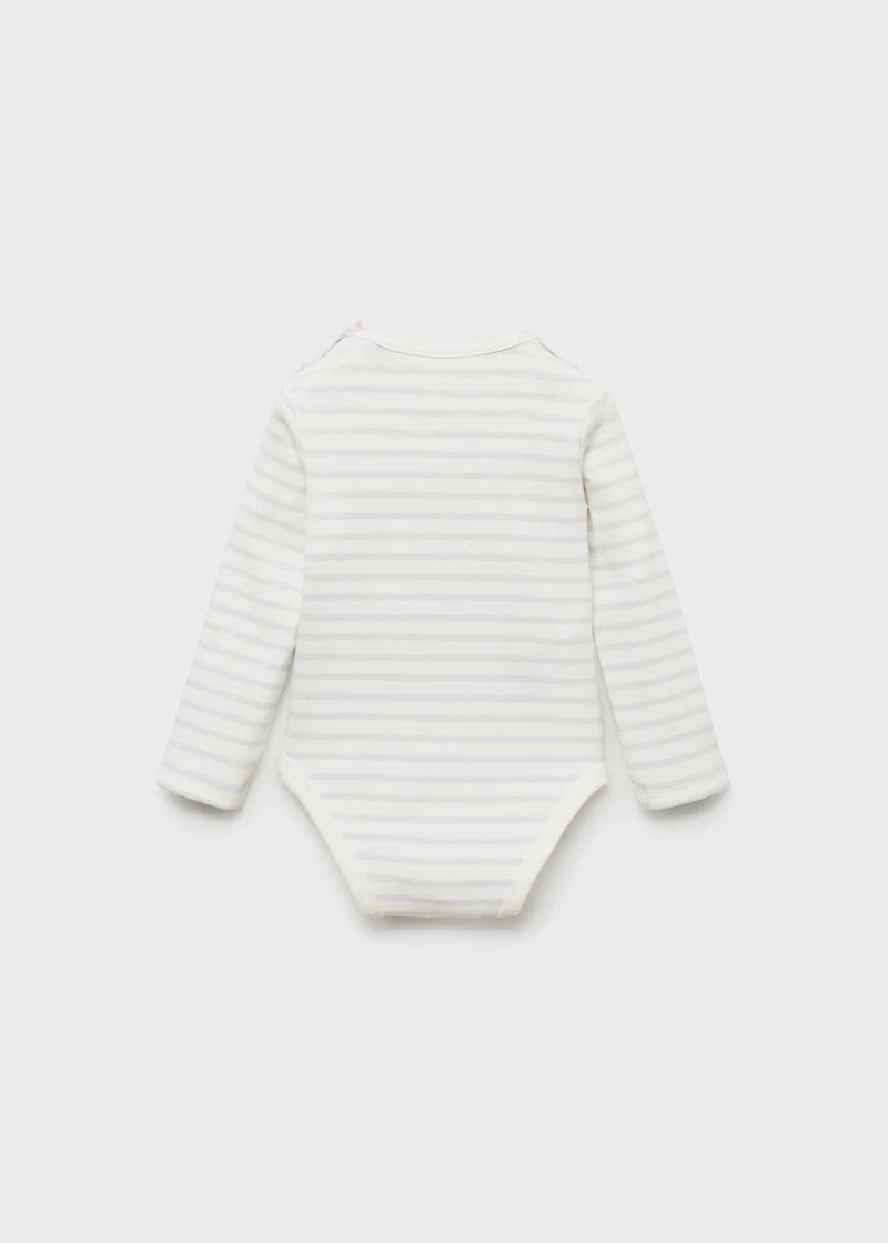 Cotton striped baby bodysuit