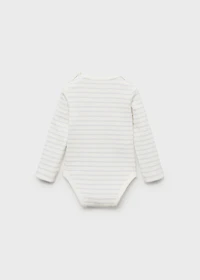 Cotton striped baby bodysuit