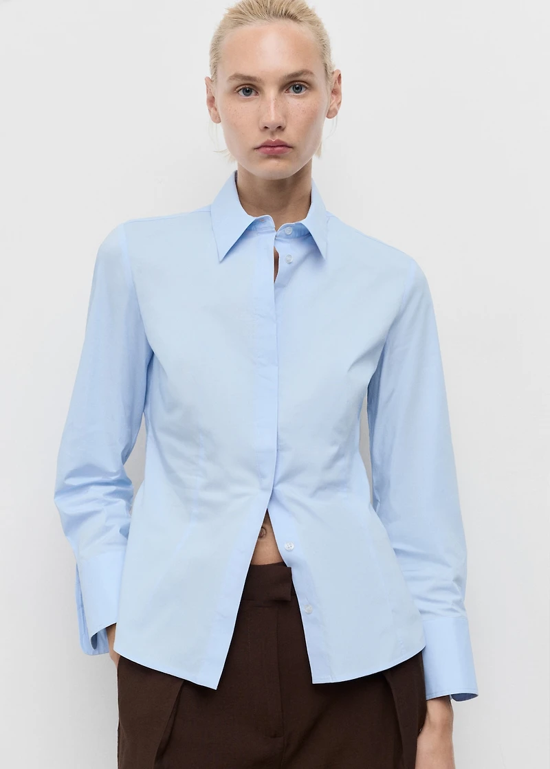 Slim-fit poplin shirt
