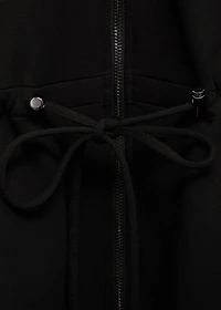 Short-sleeved jacket with adjustable waistband