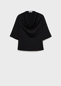 Draped neck top
