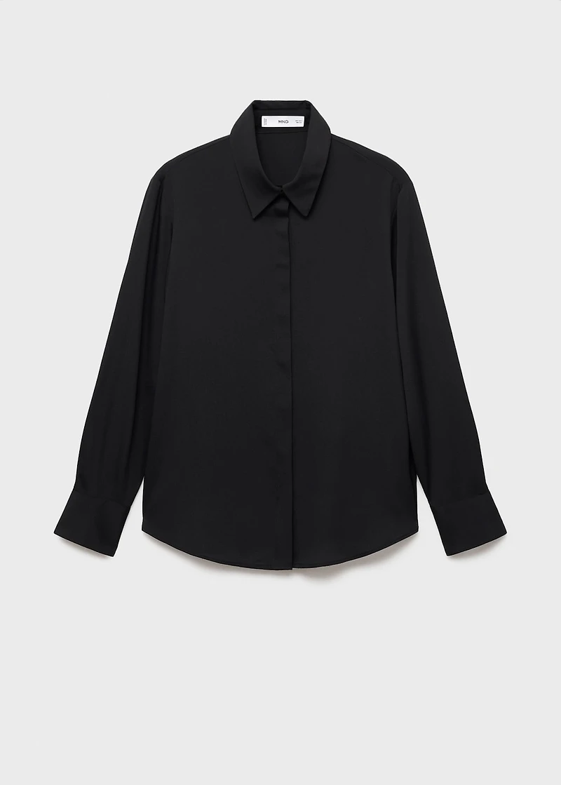Fluid long-sleeved blouse