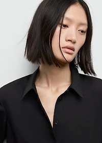 Fluid long-sleeved blouse