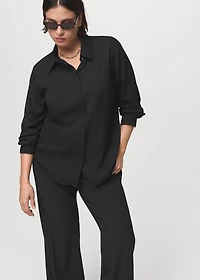 Fluid long-sleeved blouse