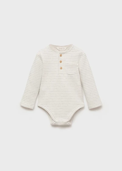 Striped cotton bodysuit