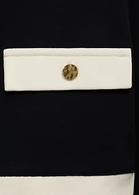 Contrasting cotton cardigan