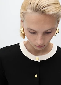 Contrasting cotton cardigan