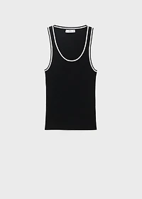 Knitted top with contrast details