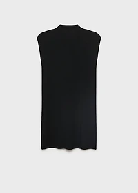 Perkins-neck knitted dress