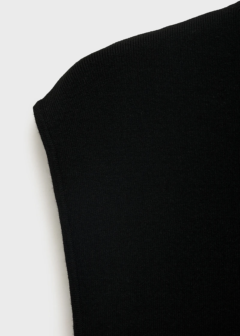 Perkins-neck knitted dress