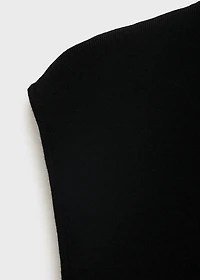 Perkins-neck knitted dress