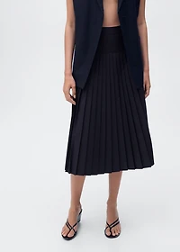Pleated midi skirt