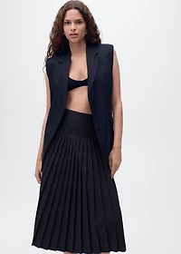 Pleated midi skirt