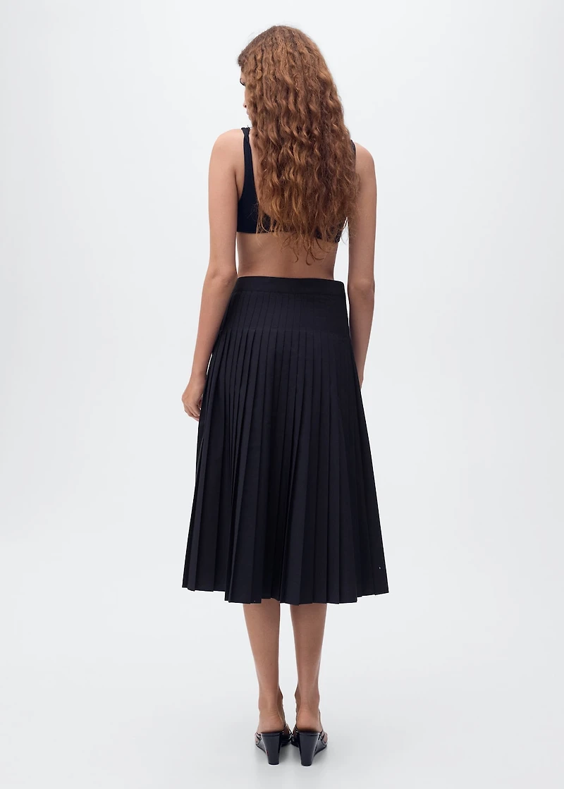 Pleated midi skirt