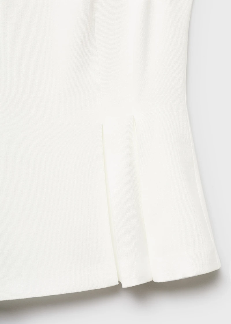 Peplum top with pleat detail