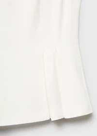 Peplum top with pleat detail