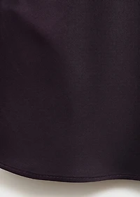 Satin blouse with draped neck