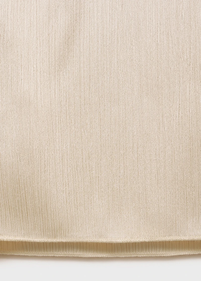 Pleated pants with elastic waist